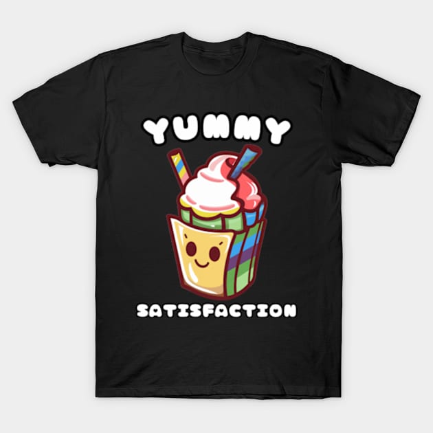 Milkshake Yummy Satisfaction T-Shirt by Estrella Design